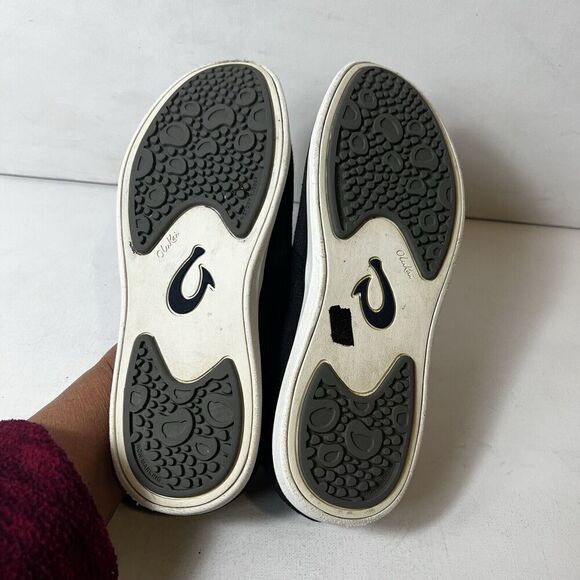 OluKai Women's Size 8 Slip On Comfort Casual Shoe Flat Brown Black Fabric Loafer - Picture 11 of 11